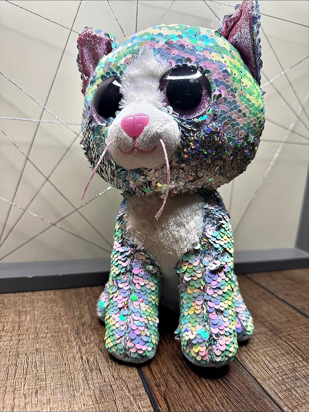 Ty Whimsy the Cat Sequin Plush Toy
